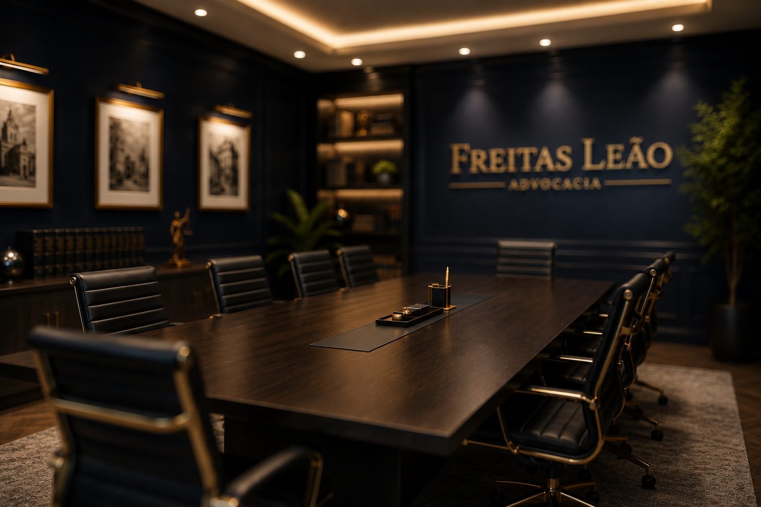 Sala de reuniões do escritório Freitas Leão Advocacia